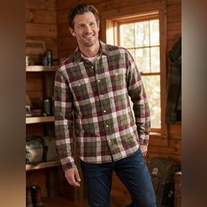 Timberland Windham Heavy Flannel Shirt multi-color Check, Reg Fit, Size Small
